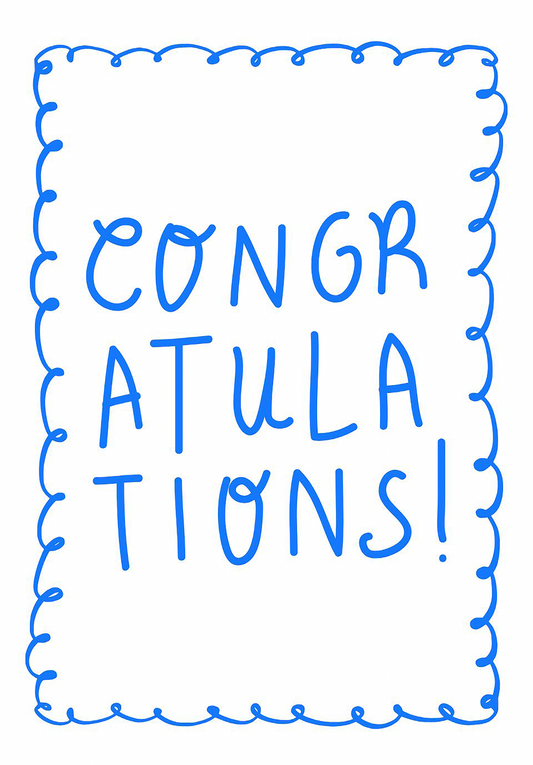Greeting Cards Congratulations Blue