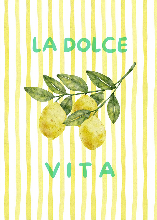 Greeting Cards La dolce vita lemon Yellow