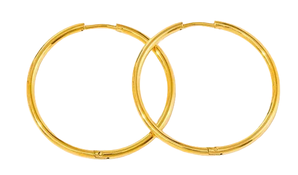 Large Classic Hoop Earrings Gold