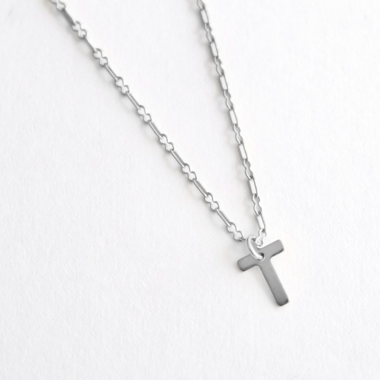 Initial Letter Necklace Silver