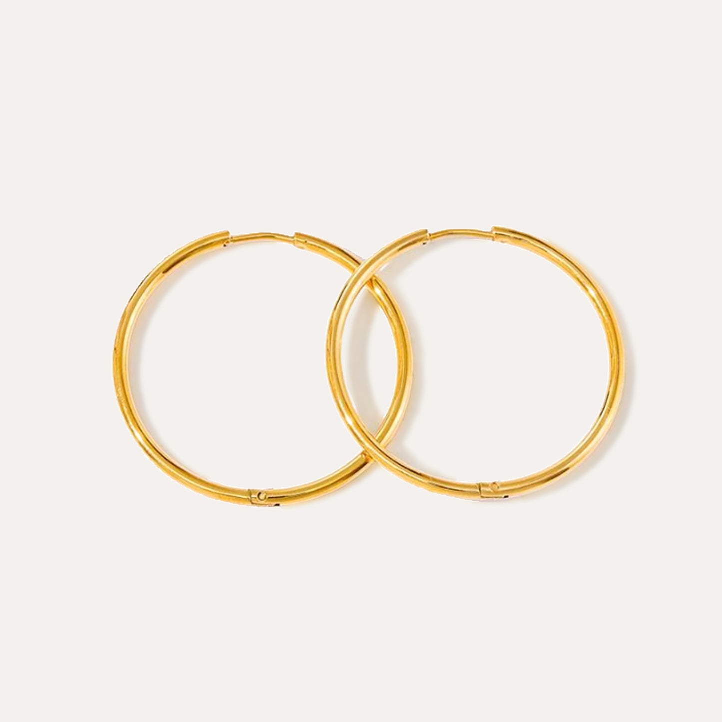 Large Classic Hoop Earrings Gold