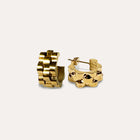 Watch Strap Hoop Earrings Gold