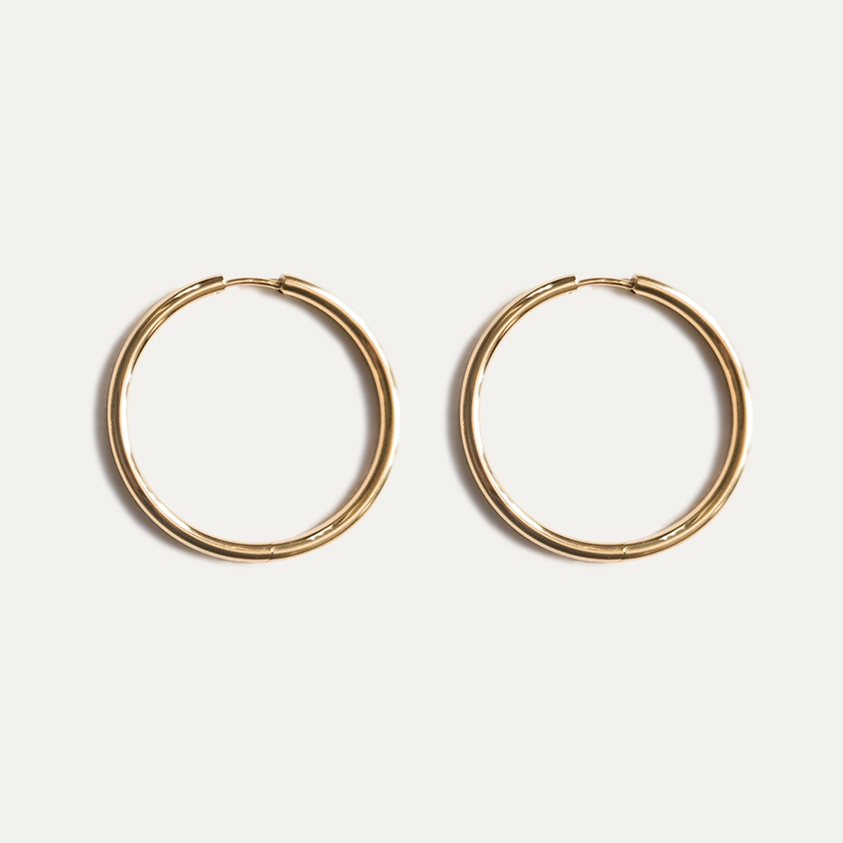 Large Classic Hoop Earrings Gold