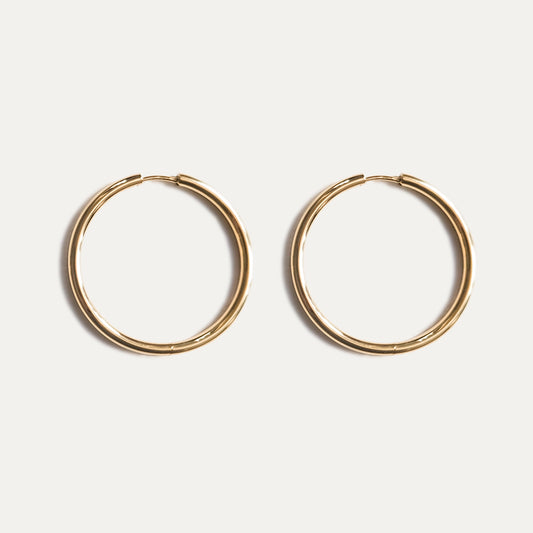 Large Classic Hoop Earrings Gold