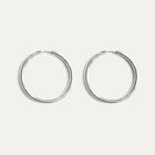 Large Classic Hoop Earrings Silver