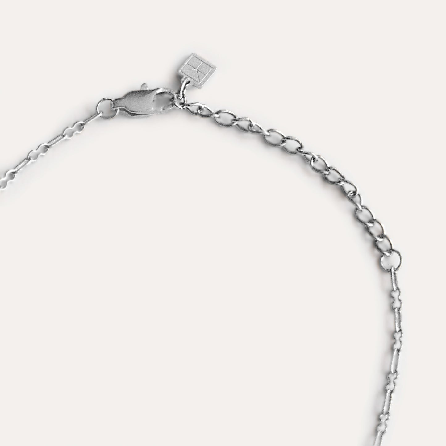 Initial Letter Necklace Silver