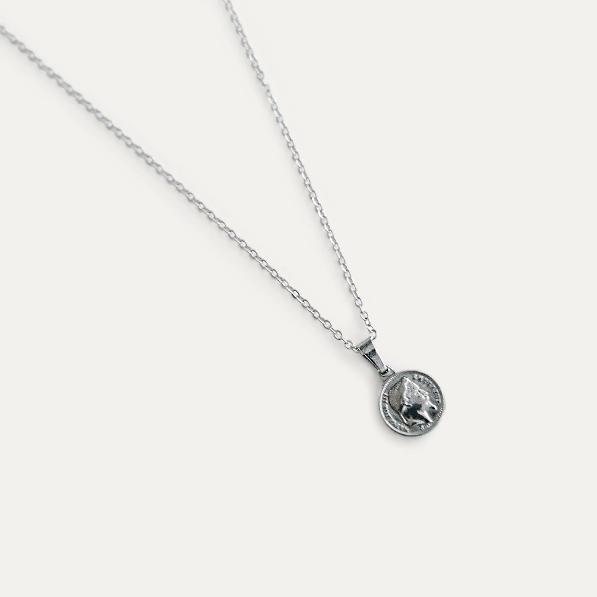 Roman Coin Necklace Silver HYE – HYE STUDIO - Main Image