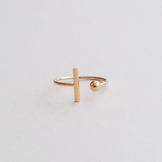 Suki Adjustable Ring Gold - HYE STUDIO